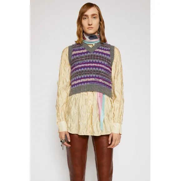 阿克尼/Acne 女士 费尔岛图案背心 紫色/灰色多色 A60215-CFD