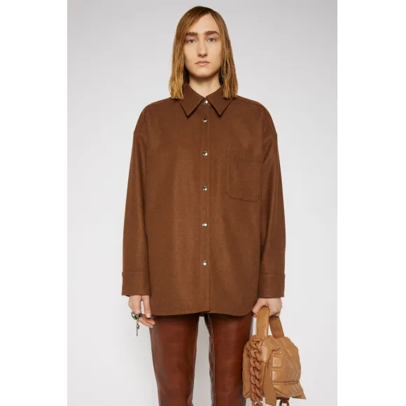 阿克尼/Acne 女士 法兰绒外套衫 干邑棕 AC0304-295