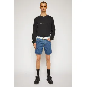 阿克尼/Acne 男士 中腰牛仔短裤 深蓝色 BE0029-838