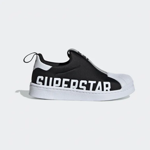 阿迪达斯/Adidas ORIGINALS 1号黑色/亮白 男童|女童 SUPERSTAR 360 X C 经典软底鞋 EG3398