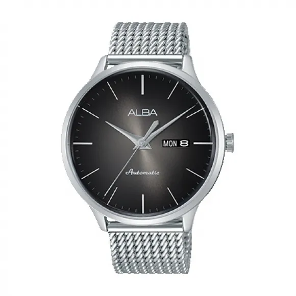 雅柏/Alba 42.5MM 不锈钢表壳和螺丝透视表背 自动机械机芯 男表 AL4103X1