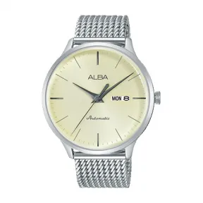 雅柏/Alba 42.5MM 不锈钢表壳和螺丝透视表背 自动机械机芯 男表 AL4107X1