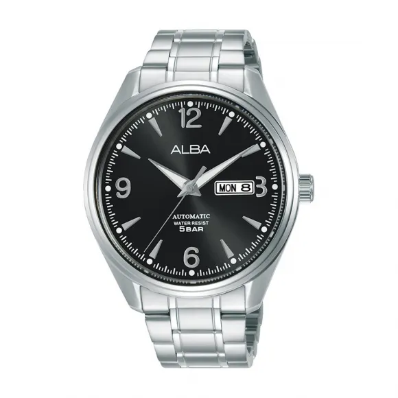 雅柏/Alba 42MM 不锈钢表壳和螺丝透视表背 自动机械机芯 男表 AL4159X1