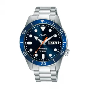 雅柏/Alba 42MM 不锈钢表壳和螺丝透视表背 自动机械机芯 男表 AL4167X1