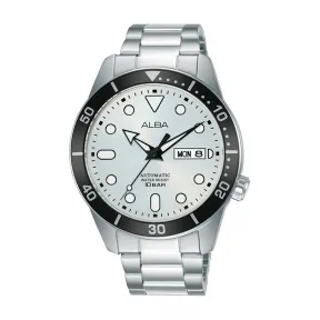 雅柏/Alba 42MM 不锈钢表壳和螺丝透视表背 自动机械机芯 男表 AL4171X1
