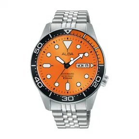 雅柏/Alba 42MM 不锈钢表壳和螺丝透视表背 自动机械机芯 男表 AL4189X1