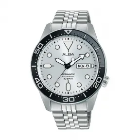 雅柏/Alba 42MM 不锈钢表壳和螺丝透视表背 自动机械机芯 男表 AL4197X1