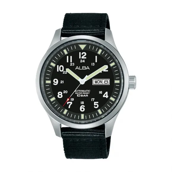 雅柏/Alba 42MM 不锈钢表壳和螺丝透视表背 自动机械机芯 男表 AL4223X1