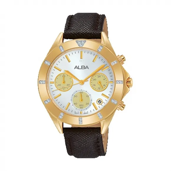 雅柏/Alba 37MM 不锈钢表壳 女表 AT3D18X1