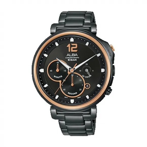 雅柏/Alba 44MM 不锈钢表壳 男表 AT3E12X1