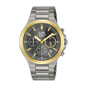雅柏/Alba 40MM 钛金属表壳 男表 AT3G64X1