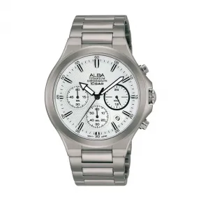 雅柏/Alba 40MM 钛金属表壳 男表 AT3G69X1