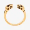 亚历山大麦昆/Alexander McQueen Twin Skull 戒指 男士 554576J160T0448