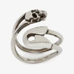 亚历山大麦昆/Alexander McQueen 古董银 男士 戒指 650888J160Y0446 