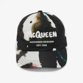亚历山大麦昆/Alexander McQueen 男士Watercolour Graffiti棒球帽彩色 7272264404Q9988