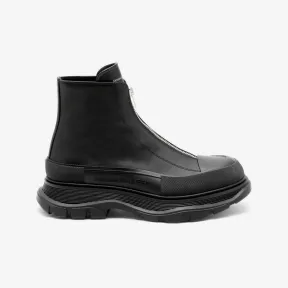亚历山大麦昆/Alexander McQueen 男士黑色 Tread Slick 拉链靴 758774WHZ6U1000 758774WHZ6U1000