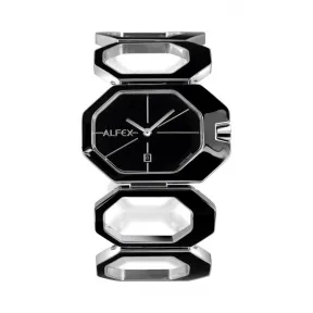 爱华时/Alfex 不锈钢抛光/搪瓷黑 石英机芯 5708-865