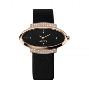 爱华时/Alfex 玫瑰金搭配44颗类似宝石 石英机芯 5724-898