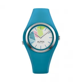 爱华时/Alfex 钢抛光/绿松石硅树脂 石英机芯 5751-2090