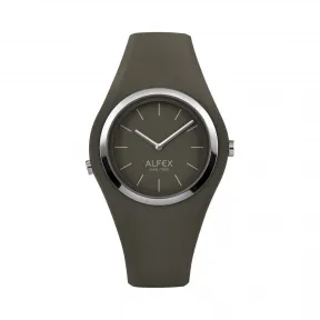 爱华时/Alfex 不锈钢抛光/硅灰褐色 石英机芯 5751-950