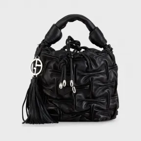 乔治阿玛尼/Giorgio Armani 褶皱纳帕皮水桶包 | 女 45497819fg