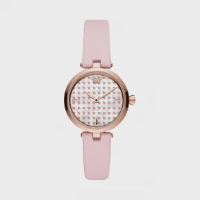阿玛尼/Armani 细带小巧粉色真皮带石英腕表 AR11313_NLP
