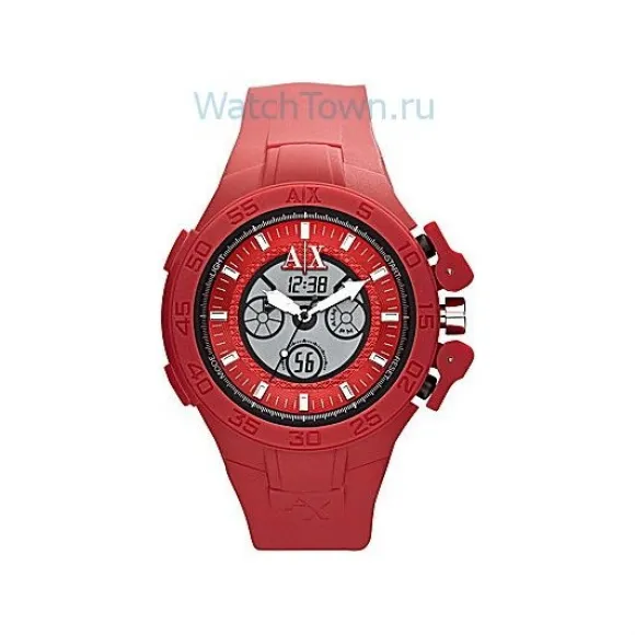 Armani Exchange 系列 橡胶 50 MM 石英机芯 男表 AX1281