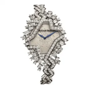 爱彼/Audemars Piguet  高级珠宝系列 18K白金表壳镶嵌明亮型切割美钻 手动机械机芯 女表 79417BC.ZZ