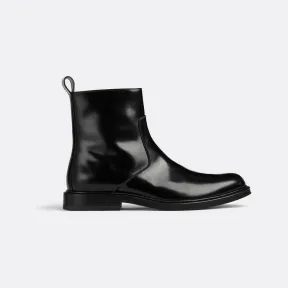 葆蝶家/Bottega Veneta 黑色 牛皮革 男士 tie踝靴 716261V2CM01000