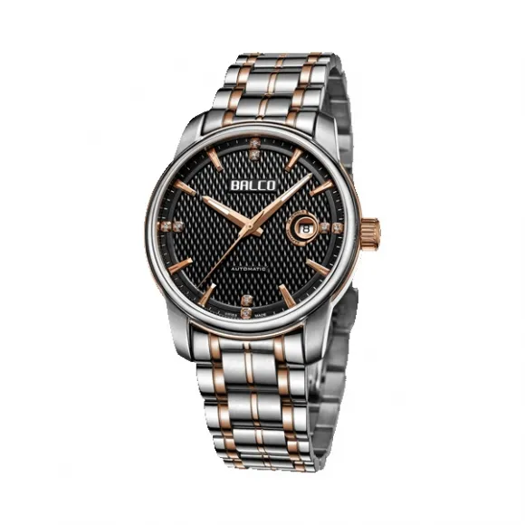 拜戈/Balco 316L精钢PVD玫瑰金色表壳、表圈 机械 自动机械机芯 男表 1041AM3496M
