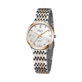 拜戈/Balco 316L精钢间PVD玫瑰金色表壳、表圈 Sincere Series 石英机芯 女表 1049Q5005