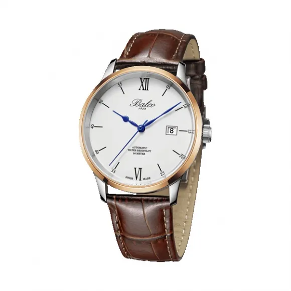 拜戈/Balco 316L精钢表壳、316L精钢PVD玫瑰金色表圈 机械系列 自动机械机芯 男表 1140AM3586M