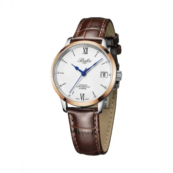 拜戈/Balco 316L精钢表壳、316L精钢PVD玫瑰金色表圈 机械系列 自动机械机芯 女表 1140AM3587M