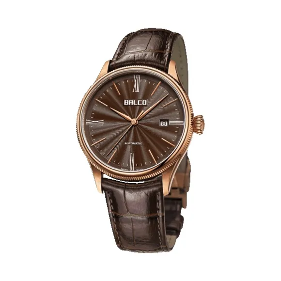 拜戈/Balco 316L精钢PVD玫瑰金色表壳、表圈 真情系列 自动机械机芯 男表 1146AM3486M