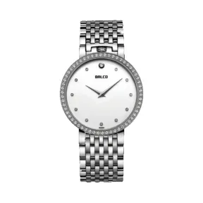 拜戈/Balco 不锈钢镶石表壳 表冠于12点位的特殊设计 真情系列 石英机芯 男表 3110Q2434