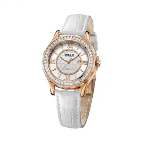 拜戈/Balco 不锈钢表壳、表圈 表壳表圈全电玫瑰金 表圈镶石 倾城 石英机芯 女表 3140Q3185