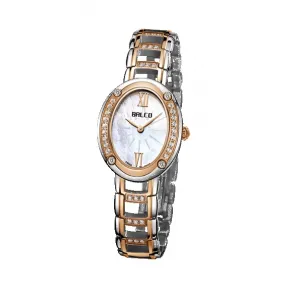 拜戈/Balco 不锈钢表壳 间电玫瑰金 镶石 型幻系列 石英机芯 女表 3243Q3192