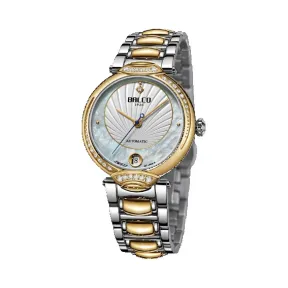 拜戈/Balco 316L精钢PVD金色镶石表壳 倾城系列 自动机械机芯 女表 3333AM3577M