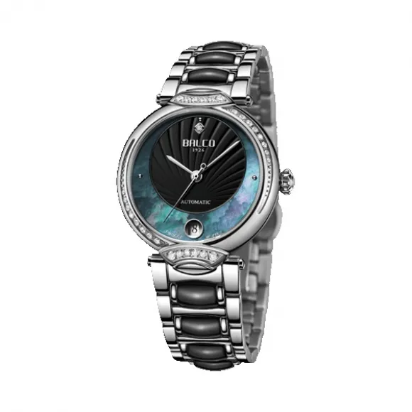 拜戈/Balco 316L精钢镶石表壳 倾城系列 自动机械机芯 女表 3390AM3577M