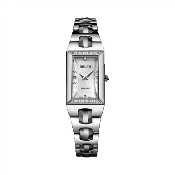 拜戈/Balco 不锈钢镶石表壳 螺丝锁紧后盖 型幻系列 石英机芯 女表 B17122310