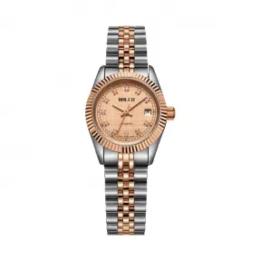 拜戈/Balco 不锈钢表壳 不锈钢圈口电玫瑰金 旋入式后盖 机械 自动机械机芯 女表 BM17871045