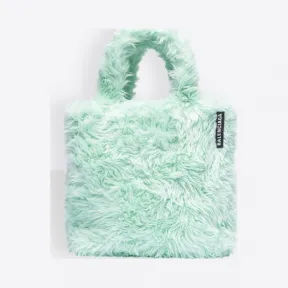 巴黎世家/Balenciaga LIGHT MINT Everyday加小号人造皮草手提袋 45472631of