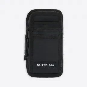 巴黎世家/Balenciaga 男士 Explorer 手臂黑色手机支架 6559472JMM71000