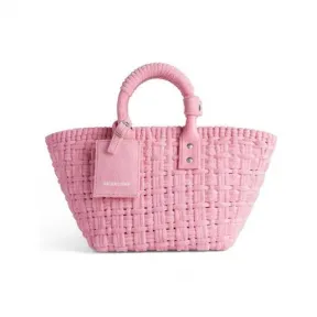 巴黎世家/Balenciaga Bistro海绵面料加小号肩带提篮包 为 所有 在 粉红色 671342-2AAF0-5890