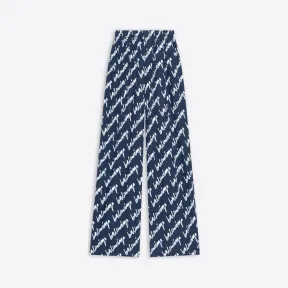 巴黎世家/Balenciaga 女式新款靛蓝涂鸦睡裤 681822TLLJ48502