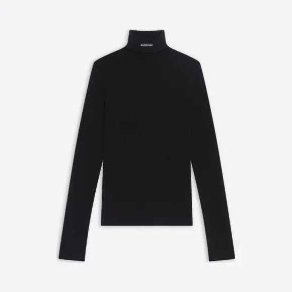 巴黎世家/Balenciaga 男士黑色合身高领衫 682003T51751000