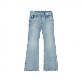 巴黎世家/Balenciaga Women's Flared Trousers in Blue 697829TMW260443