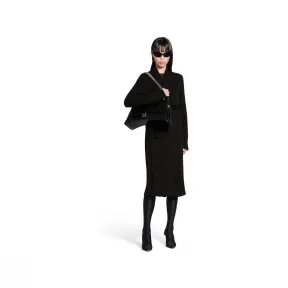 巴黎世家/Balenciaga Crush鳄鱼纹压纹大号链带包 7163322AAQM1000