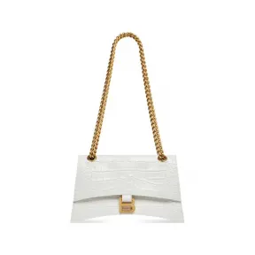 巴黎世家/Balenciaga Crush 小号压纹链带包 为 所有 在 亮白 716351-210IX-9001