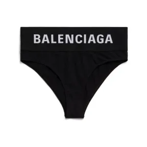 巴黎世家/Balenciaga 宽裤腰松紧平角内裤 为 所有 在 黑 748255-4B7B2-1000
